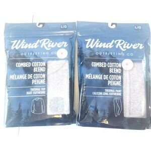 Wind River men's thermal combed cotton blend thermal top, thermal pant large NEW